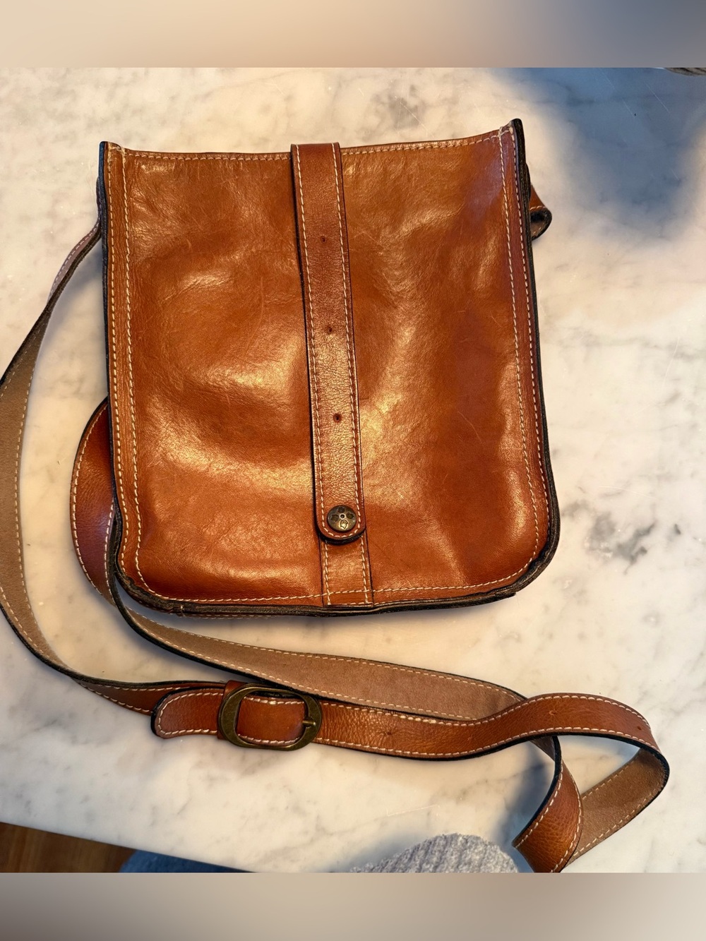 Patricia Nash "Venezia" Leather Pouch Crossbody Bag